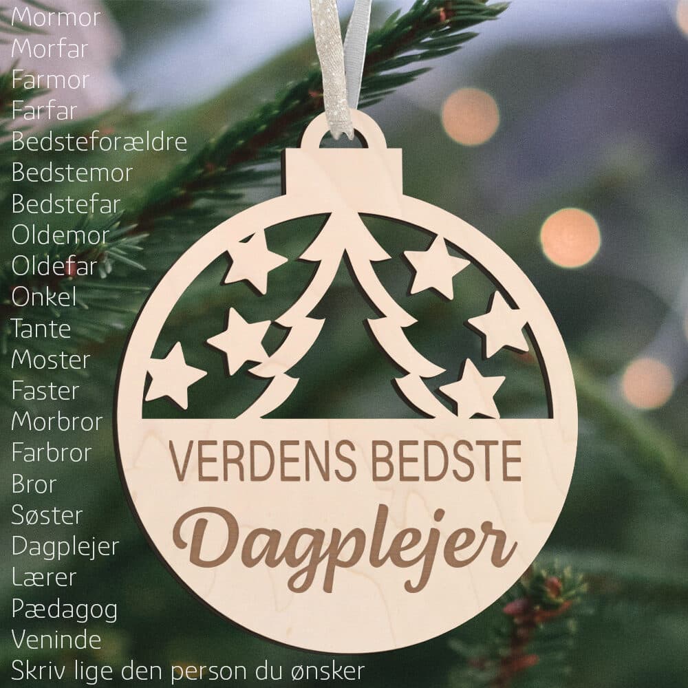 Verdens bedste... #3 | Juleophæng i poppel træfinér