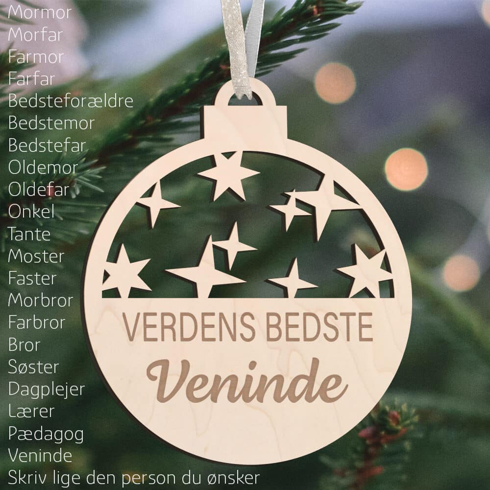 Verdens bedste... #4 | Juleophæng i poppel træfinér