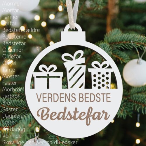 Verdens bedste... #5 | Juleophæng m. farvet overflade