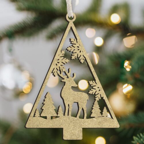 Silent night christmas tree #1 | Juleophæng i træfiber