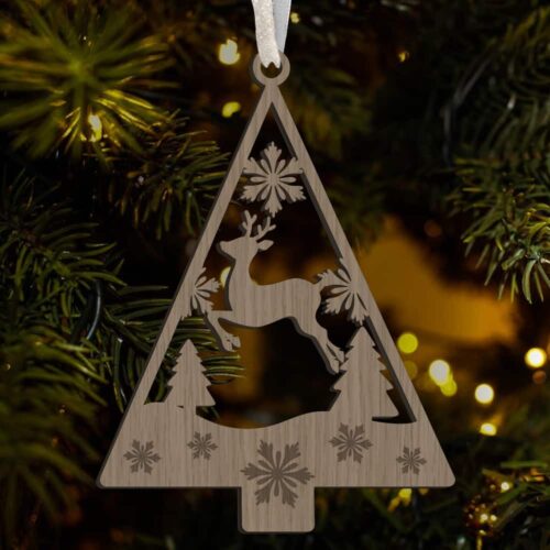 Silent night christmas tree #2 | Juleophæng træfinér
