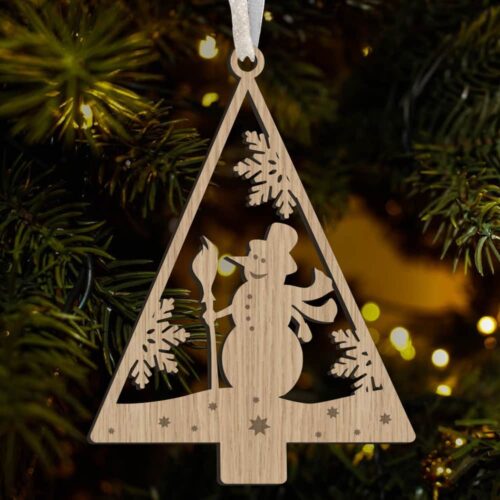 Silent night christmas tree #3 | Juleophæng træfinér
