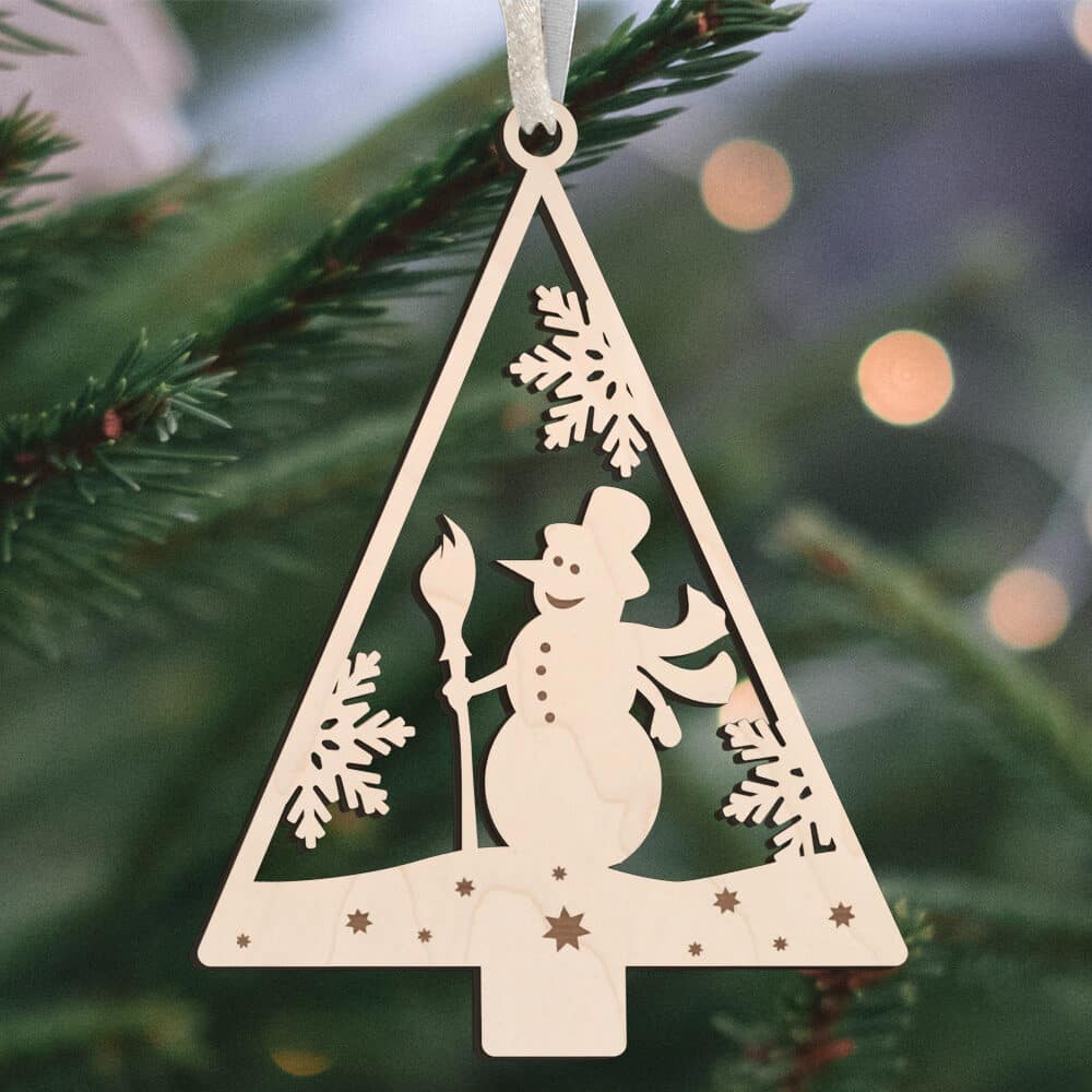 Silent night christmas tree #3 | Juleophæng i poppel træfinér