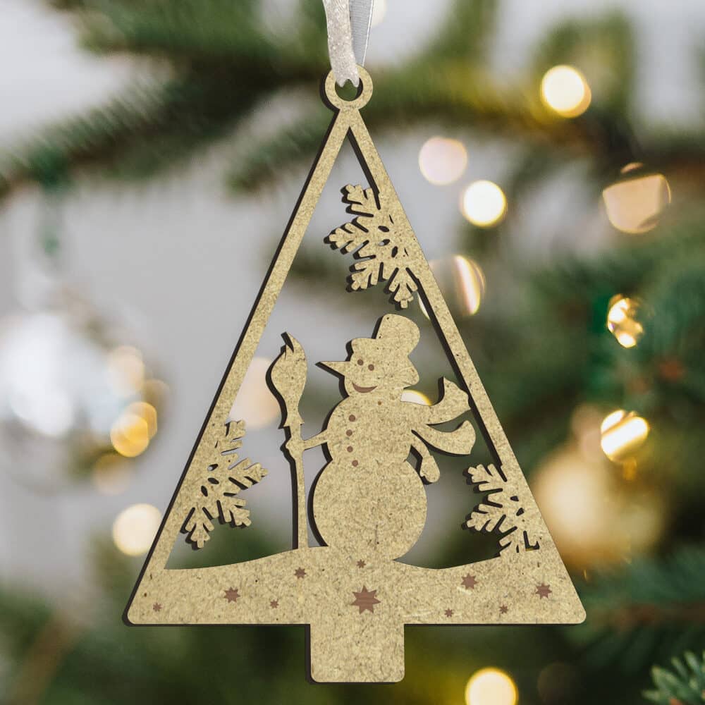Silent night christmas tree #3 | Juleophæng i træfiber