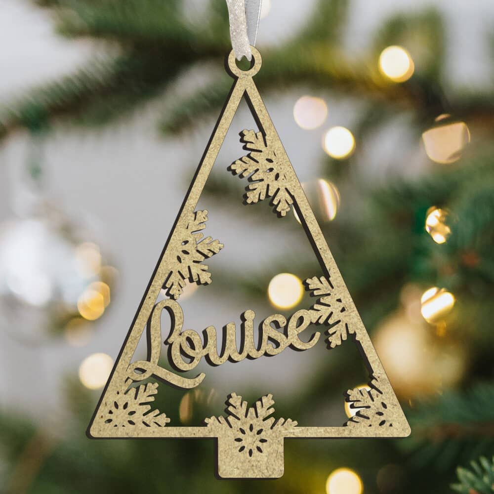 Silent night christmas tree #4 | Juleophæng i træfiber
