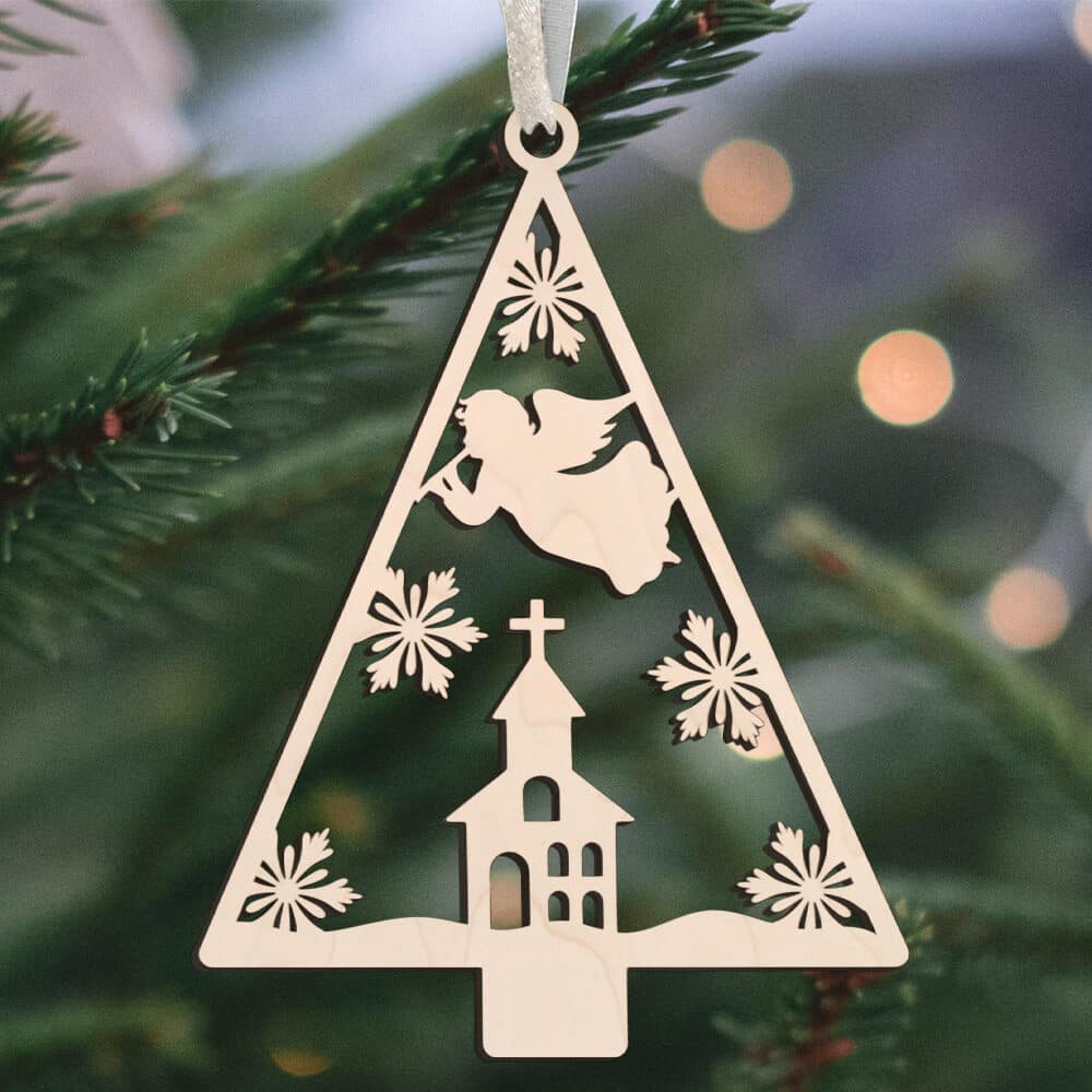 Silent night christmas tree #5 | Juleophæng i poppel træfinér