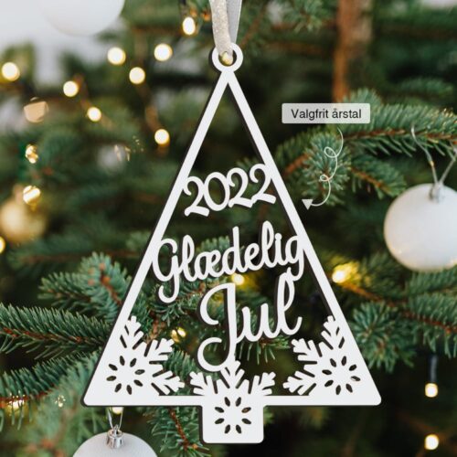 Silent night christmas tree #6 | Juleophæng m. farvet overflade