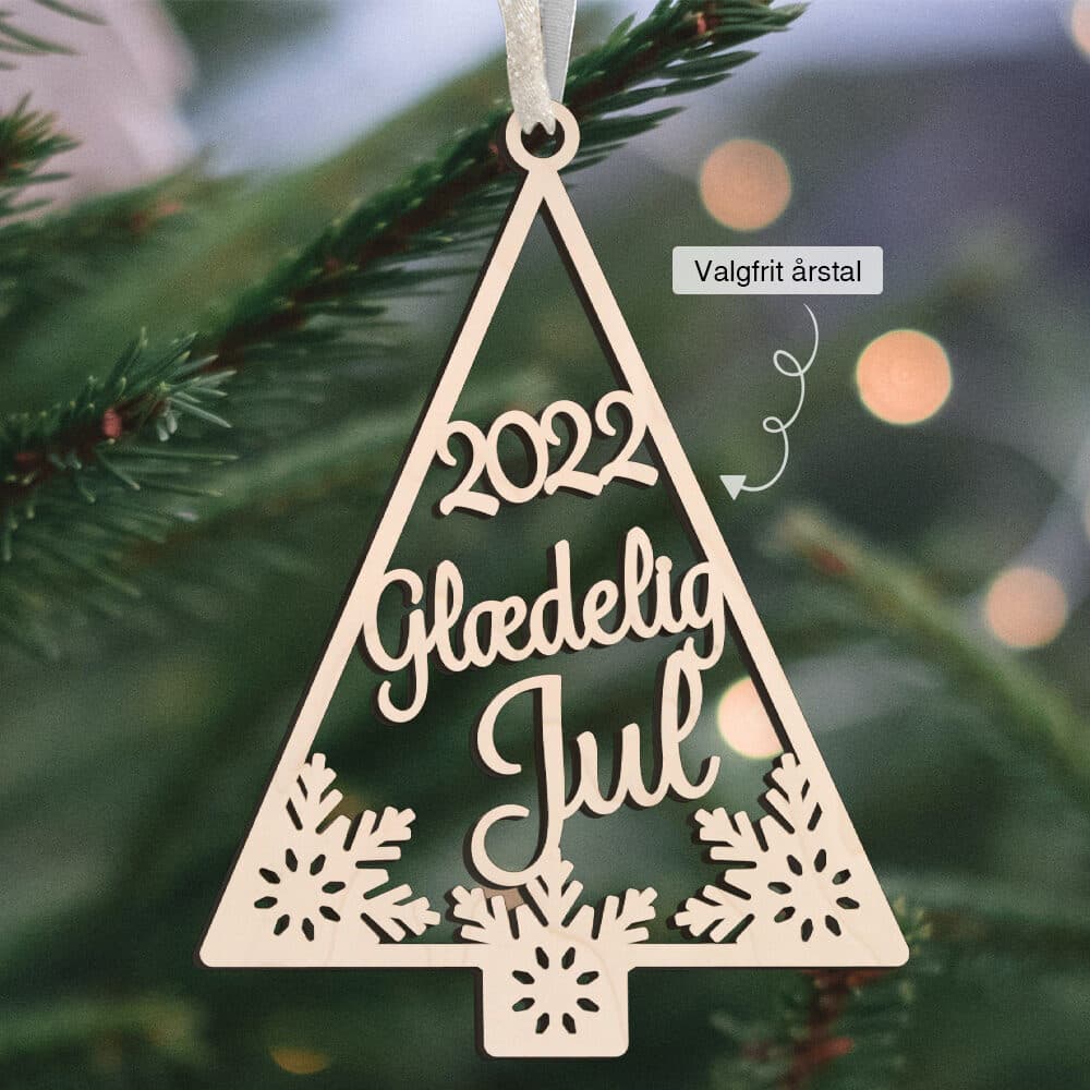 Silent night christmas tree #4 | Juleophæng i poppel træfinér