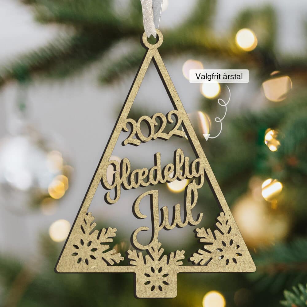 Silent night christmas tree #6 | Juleophæng i træfiber