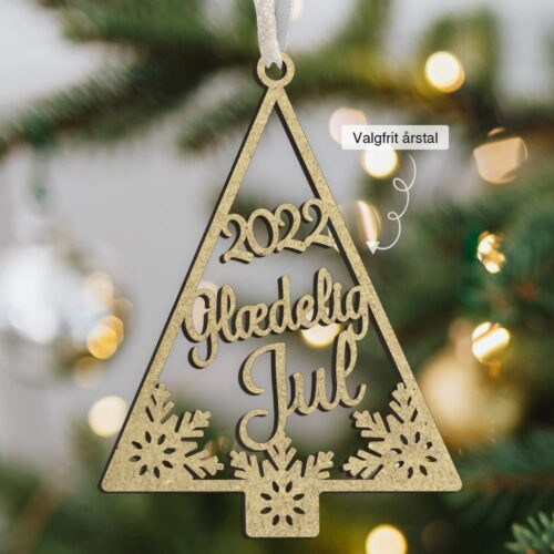 Silent night christmas tree #6 | Juleophæng i træfiber