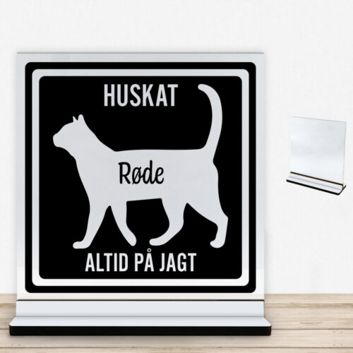 MyPets huskat #3 | Glasskilt inkl. fod med farvet overflade