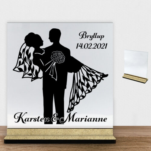 My love design 1 | Glasskilt inkl. fod (træfiber)