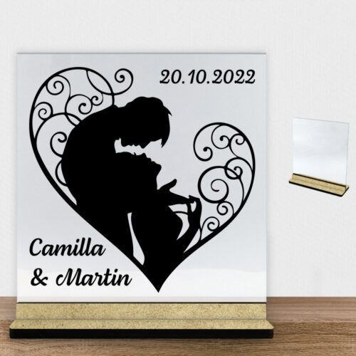 Be mine #2 | Glasskilt inkl. fod (træfiber)