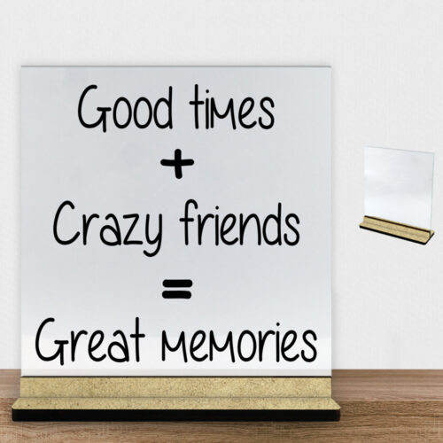 Great memories... | Glasskilt inkl. fod (træfiber)