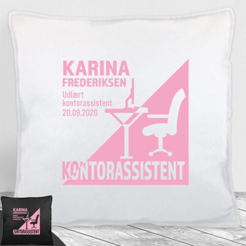 Udlært kontorassistent design 1 | Pyntepude i filt