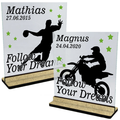 Sport & fritid | Glasskilte inkl. fod (træfiber)