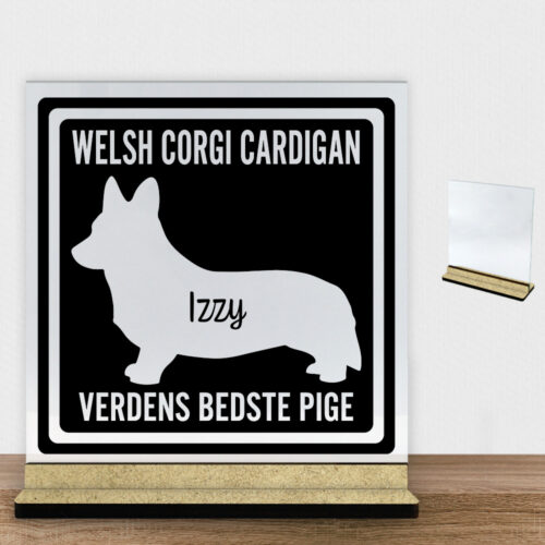 MyPets Welsh Corgi Cardigan | Glasskilt inkl. fod (træfiber)