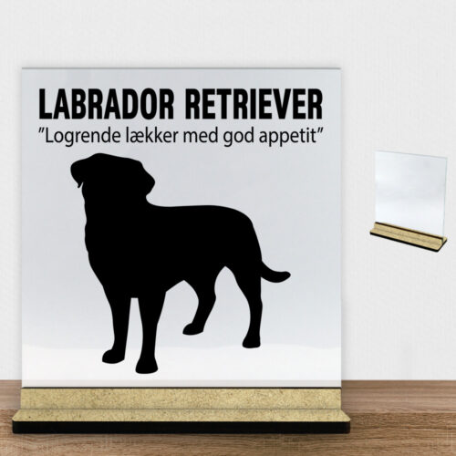 Simply Pets Labrador Retriever | Glasskilt inkl. fod (træfiber)