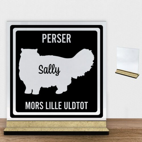 MyPets Perser | Glasskilt inkl. fod (træfiber)