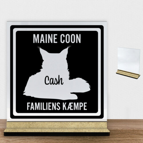 MyPets Maine Coon | Glasskilt inkl. fod (træfiber)