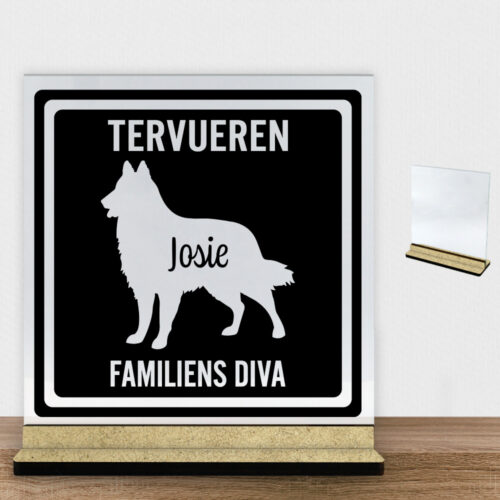 MyPets Tervueren | Glasskilt inkl. fod (træfiber)