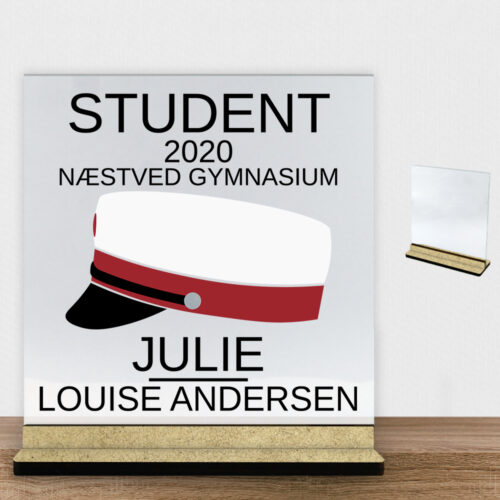 Student design 7 | Glasskilt inkl. fod (træfiber)