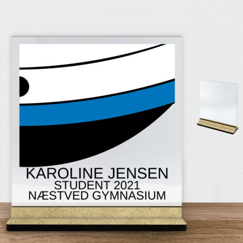 Student design 1 | Glasskilt inkl. fod (træfiber)
