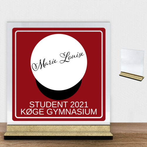 Student design 2 | Glasskilt inkl. fod (træfiber)
