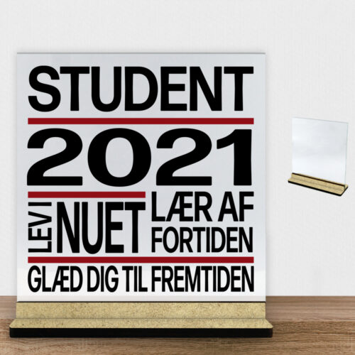 Student design 4 | Glasskilt inkl. fod (træfiber)