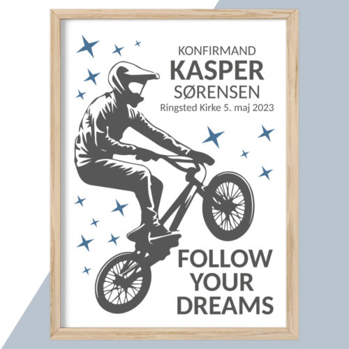 Konfirmation follow your dreams BMX | Plakat - Image 2