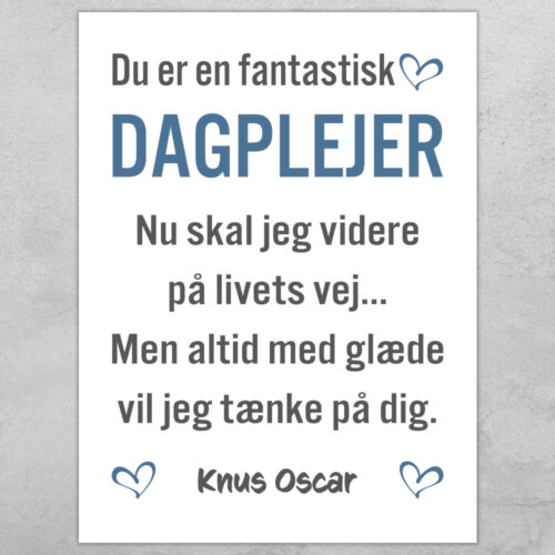 Du er en fantastisk dagplejer #1 | Plakat