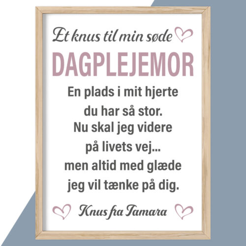 Et knus til min søde dagplejemor | Plakat - Image 2