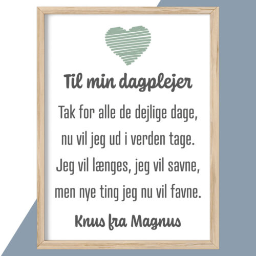 Til min dagplejer | Plakat - Image 2