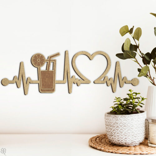 Cocktail #1 | Heartbeat skilt (træfiber)