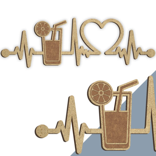 Alternative view of Cocktail #1 | Heartbeat skilt (træfiber)