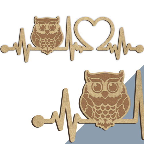 Alternative view of Ugle | Heartbeat skilt (træfiber)