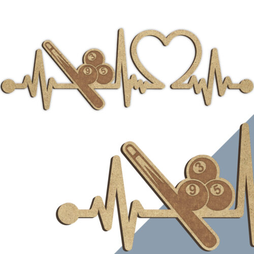 Alternative view of Billard | Heartbeat skilt (træfiber)