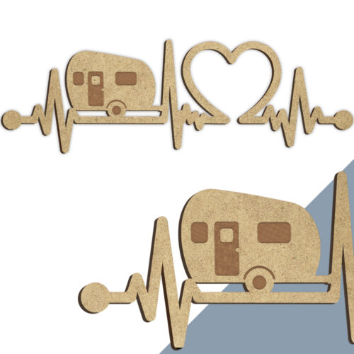 Alternative view of Campingvogn | Heartbeat skilt (træfiber)