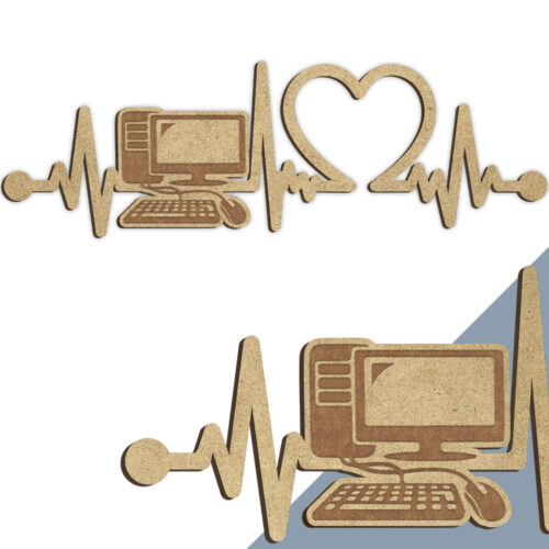 Alternative view of Computer | Heartbeat skilt (træfiber)