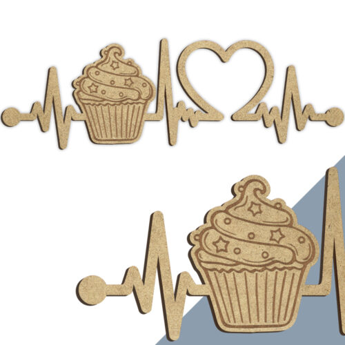 Alternative view of Cupcake | Heartbeat skilt (træfiber)