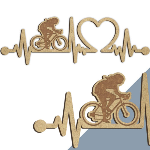 Alternative view of Cykelrytter ♀ | Heartbeat skilt (træfiber)