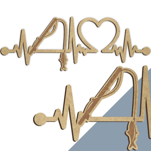 Alternative view of Fiskestang | Heartbeat skilt (træfiber)