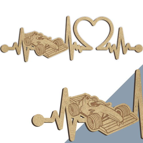 Alternative view of Formel 1 | Heartbeat skilt (træfiber)