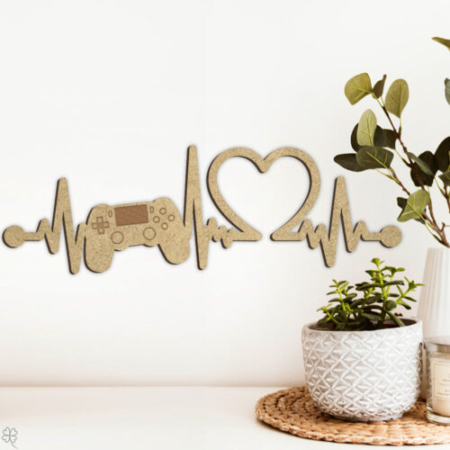 Gamer #1 | Heartbeat skilt (træfiber)