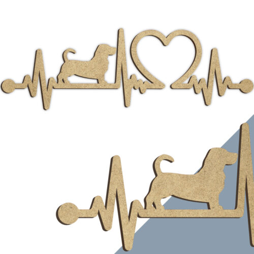 Alternative view of Hund - Basset hound | Heartbeat skilt (træfiber)