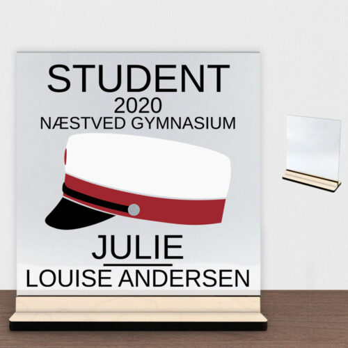 Student design 7 | Glasskilt inkl. fod (poppel krydsfinér)