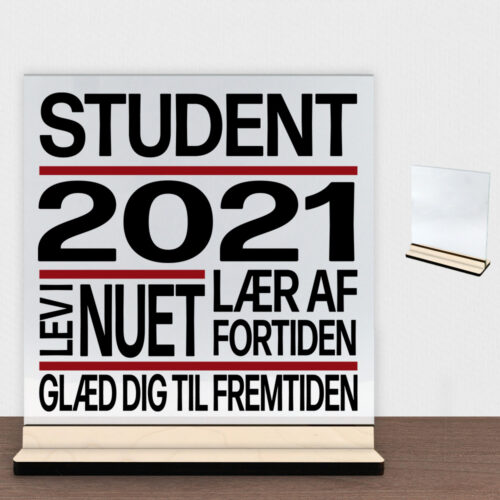 Student design 4 | Glasskilt inkl. fod (poppel krydsfinér)