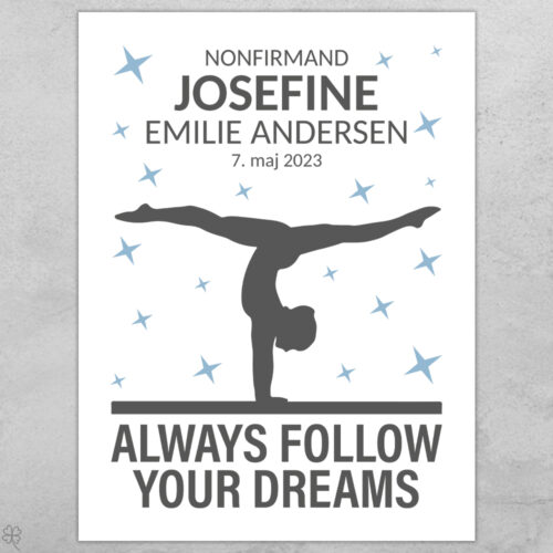 Nonfirmation follow your dreams gymnast | Plakat