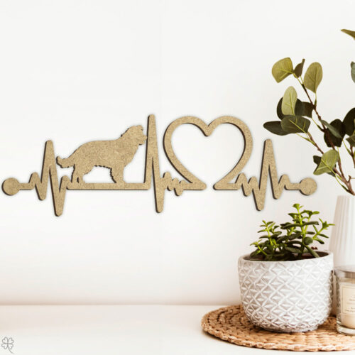 Hund - Border collie | Heartbeat skilt (træfiber)