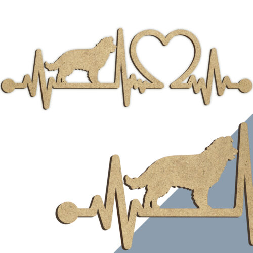 Alternative view of Hund - Border collie | Heartbeat skilt (træfiber)